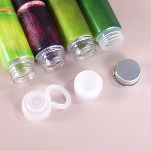 400 <span class=keywords><strong>vuota</strong></span>/650ml <span class=keywords><strong>di</strong></span> canna da zucchero a forma <span class=keywords><strong>di</strong></span> bambù per animali domestici bottiglie <span class=keywords><strong>di</strong></span> <span class=keywords><strong>plastica</strong></span> per bevande con tappo a vite in alluminio o <span class=keywords><strong>plastica</strong></span> per il succo <span class=keywords><strong>di</strong></span> tè al latte - Product Image 4