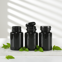 Bouteille de supplément de pilule ambre PP 100ml 120ml 150ml avec bouchon à vis Crème pour le visage et emballage de médicaments Bouteille de capsule