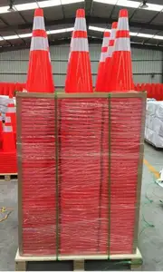 Traffic Cones Suppliers 45cm 70cm 90cm Heavy Duty Traffic Safety Cone Orange Red PVC Supplier Price Reflective Traffic Safety Cone Warning Cones
