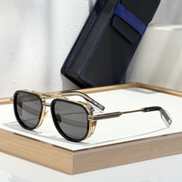 T-HE NEVERA 55-19-148 Lunettes de soleil de haute qualité pour hommes et femmes, lunettes de soleil de créateur, style punk classique, luxe, titane, UV400, avec boîte