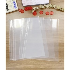 Thư Kích thước/A4/A5 Thẻ lưu ý chủ 8.5x11inch máy tính xách tay rõ ràng nhựa Disc-ràng buộc trang nấm lỗ cho <span class=keywords><strong>PP</strong></span> Pocket <span class=keywords><strong>PP</strong></span> Refill - Product Image 4