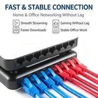 Cable de Conexión Ethernet CAT5 - Cable de Comunicación de Red de Alta Velocidad, Cobre 23AWG UTP, Conector RJ45 con Revestimiento de PVC