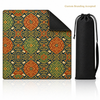 Tapis de Mahjong de Luxe Pliable Crane Fold Sans Règles 31,5x31,5 Pouces avec Sac de Rangement Portable pour Jeux de Mahjong et de Poker
