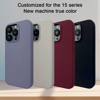 Étui universel de téléphone de pare-chocs en silicone de couleur personnalisée originale pour iPhone 14 15 Pro Max étui magnétique de téléphone portable en silicone liquide