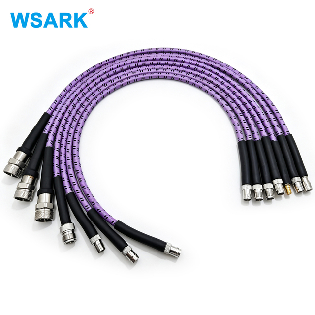 Phase Stable Flexible RF Test Cable 18GHz SMA N BNC TNC QMA Male Female High Precision Low VSWR RF Coaxial Cable Jumper