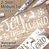 Marqueurs de peinture permanents à base d'huile en acrylique personnalisés avec logo imprimé, 12 couleurs, double pointe fine/extra fine, ensemble de stylos