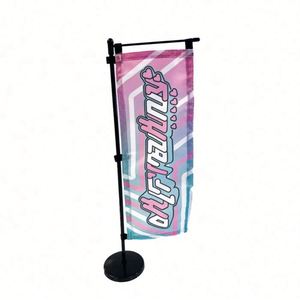 Cheap 10x30cm 100% Polyester High Quality Advertising Custom Printing Logo Japanese Mini Nobori Flag with <b>Stand</b> - Product Image 5