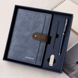 Corporate A5 Notebook <b>Pen</b> Gift Set with <b>Refill</b> and USB, Premium Office Stationery Gift Box - Product Image 3