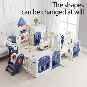 Hàng Rào Nhựa Sân Chơi Trong Nhà Cho Trẻ Em Chủ Đề Tên Lửa Hàng Rào Chơi Gấp Được Hàng Rào Sân Chơi Cho Trẻ Em Kèm Đồ Chơi Xích Đu - Product Image 2