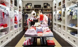 Phong Cách Hiện Đại Tầng-Đứng Bằng Gỗ Trẻ Em Quần Áo Giá Tùy Chỉnh Hiển Thị Đơn Vị Cho Trẻ Em Của Quần Áo - Product Image 3