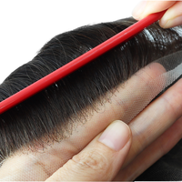 8x10 pouces pour toupet suisse à dentelle complète pour hommes Remy système de remplacement de cheveux humains indiens perruque de postiche brésilienne pour la perte de cheveux