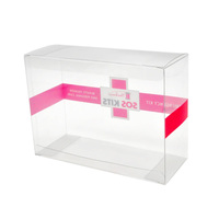 Boîte de rangement pliable en plastique PET transparent imprimé personnalisé avec logo OEM en gros, recyclable, pour kits médicaux, emballage de sécurité