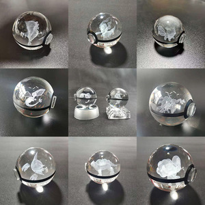 ลูกแก้วคริสตัล K9 ดีไซน์ใหม่ ขนาด 50 มม. 80 มม. รูปสัตว์การ์ตูน ไฟ LED กลางคืน พร้อมฐานไฟ USB ของขวัญธุรกิจ กล่องของขวัญ - Product Image 6