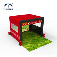 Tente en forme de N pour simulateur de golf Golf 7, résistante au feu, gonflable, avec écran de projection pour simulateur de golf, utilisation intérieure et extérieure