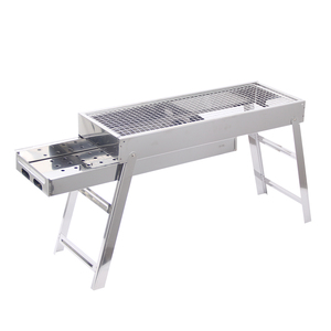 Parrilla de Carbón Plegable de Acero Inoxidable para Exteriores, Estufa Portátil para <span class=keywords><strong>Barbacoa</strong></span>, Cenicero Desmontable, Fácil de Limpiar - Product Image 5