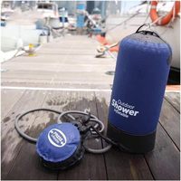 Kit de douche solaire 11L (3 gallons) portable pour camping et randonnée, sac de douche chauffé par l'énergie solaire, chauffe-eau instantané en PVC, sac à dos