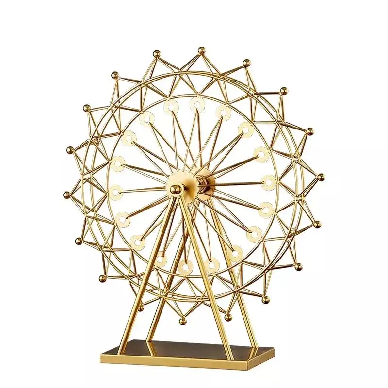 Modern Creative Ornaments Gold Metal Ferris Wheel Home Decor For Gifts