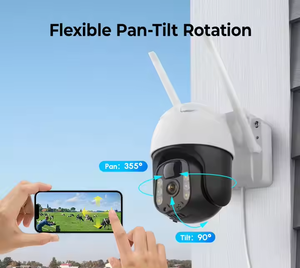 Caméra de Sécurité Extérieure Rotative PTZ Solaire sans Fil 5G Wifi <span class=keywords><strong>4MP</strong></span> à Vision Nocturne pour Maison Intelligente, Alimentée par Batterie, avec Panneau Solaire - Product Image 4