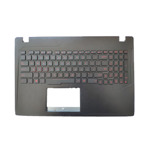 คีย์บอร์ดแท้จากสหรัฐอเมริกาสำหรับ <span class=keywords><strong>ASUS</strong></span> ROG <span class=keywords><strong>GL553</strong></span> V156362ES1 US 0KN1-0B3US11 0KNB0-6674US00 พร้อมที่พักมือสีดำและไฟแบ็คไลท์แบบหนา - Product Image 1