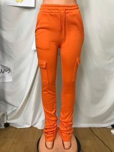 2025 ropa de Otoño Invierno para mujer plisado grueso mujer Flare casual joggers campana inferior a juego estilo cargo trajes pantalones apilados - Product Image 4