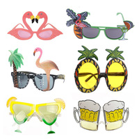 Lunettes de fête hawaïennes Luau pour bal de promo, anniversaire, célébration, avec motifs flamant rose, ananas, cocotier – Articles spéciaux