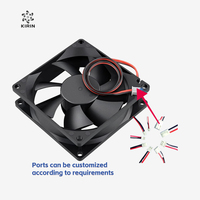 Ventilateur de refroidissement électrique étanche DC 8025 80x80x25mm 12V haute vitesse 10000 tr/min IP67 sans balais axial OEM pour équipement industriel