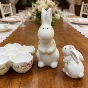 Juego de Bandejas de Porcelana Blanca con Diseño de Conejo de Pascua <span class=keywords><strong>para</strong></span> Servir Comida, Decoración <span class=keywords><strong>para</strong></span> Mesa de Boda, Almacenamiento de Huevos, Artículos de Catering LovingHome - Product Image 6
