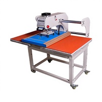 Presse à chaud pneumatique double station 50x70cm 2-en-1 pour t-shirts, état neuf, moteur inclus