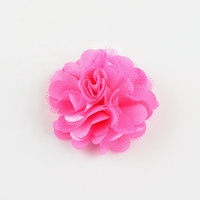 2 Inch Satin Mesh Head Fabric Flower Hair Accessories Coiffe avec clip ou bande élastique DIY Can Add for Clothing