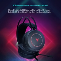 Casque de jeu filaire Rapoo VH160, son surround virtuel 7.1, haut-parleur de 50 mm, micro ENC, RGB pour PC Esports