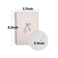 Carnet à spirale A5 de haute qualité pour étudiants, personnalisable avec impression sur mesure, joli carnet de notes pour l'école, idéal pour la prise de notes - Vente chaude