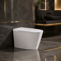 Abattant de toilettes intelligent sans fil avec bidet électrique, fonctionnement sur piles, siège chauffant et couvercle automatique