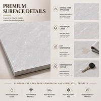 Carrelage en porcelaine moderne 750x1500mm, effet pierre, quatre faces, résistant à l'usure, faible absorption d'eau, pour usage intérieur dans les hôtels et les villas