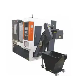 Máquina CNC GS-400 de alta precisión, torno de cama inclinada de Metal, de alta calidad
