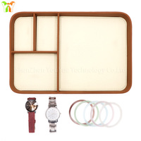 Plateau de rangement rectangulaire en cuir PU pour bureau et maison, idéal pour clés, montres, portefeuilles, bijoux et plus, parfait pour la salle de bain