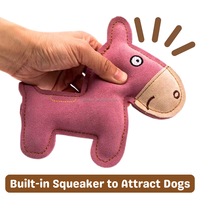 Juguete Masticable para Perros de Cuero Vacuno Resistente, Juguetes para Perros de Cuero Genuino Resistentes a las Mordidas