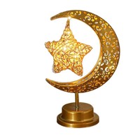 Décorations de Ramadan en gros, lampes à piles LED en forme de lune et d'étoile, lampes de table Ramadan Kareem, Ramadan Mubarak, Eid