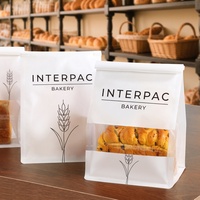 Sacs à pain en papier kraft durables et recyclables de qualité alimentaire avec fenêtre transparente, pour boulangerie, emballage de vente au détail, logo personnalisé, lait