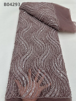 CHOCOO nouvelle robe de mariée africaine dentelle tissu luxe français brodé perlé dentelle tissu pour les femmes