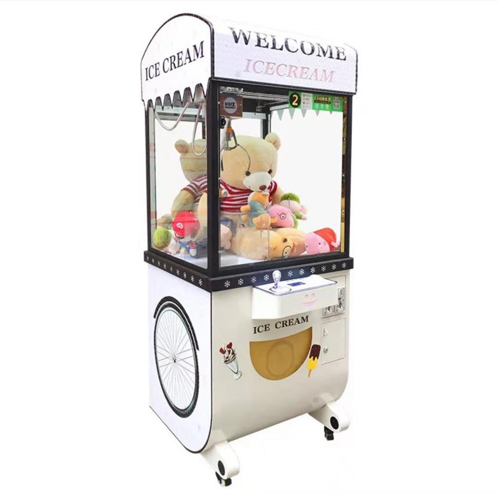 Parc coloré moins cher poupée pour griffe mini machine de jeu bonbons grue machine