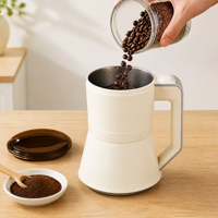 Moulin à Grains Électrique Certifié Qualité Supérieure 240g pour Épices, Noix et Céréales, 8 Lames en Acier Inoxydable pour la Maison et la Cuisine avec Brosse
