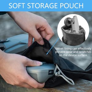 Linpr 2pcs 나일론 졸라매는 끈 주머니 개인 곰팡이 보호 소프트 방수 보관 가방 Mavic Air <span class=keywords><strong>3</strong></span>/Air <span class=keywords><strong>2</strong></span> 미니 <span class=keywords><strong>3</strong></span>/4 드론 - Product Image 5
