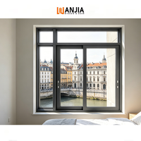 Fenêtre coulissante en aluminium à cadre étroit et fin, norme européenne, économie d'énergie, fenêtre coulissante pour appartement, chambre à coucher