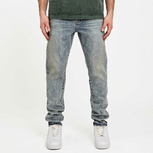 <b>Men's</b> Stonewashed Straight Leg <b>Jeans</b> Mid Waist Denim Casual Pants Breathable Washed Denim Style - Product Image 1