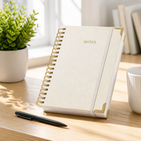 Cuaderno Espiral al por Mayor, Tapa Dura, 160/300 Páginas, Rayado, con Logotipo Personalizado, Diario Estético para Mujeres, para Tomar Notas en la Universidad, OEM/ODM