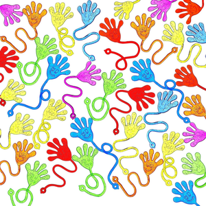 JITENG Mains collantes scintillantes, mini-jouets extensibles à claquer, idéales pour les fêtes et les vacances, lot de petites mains collantes - Product Image 4