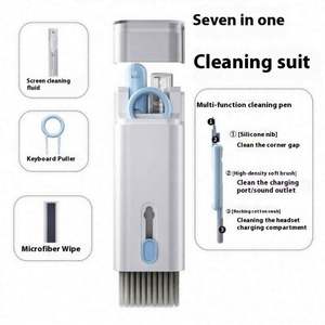 Kit de nettoyage de clavier portable en plastique 7-en-1 avec brosse multifonctionnelle pour clavier pour ordinateurs portables et téléphones - Product Image 6