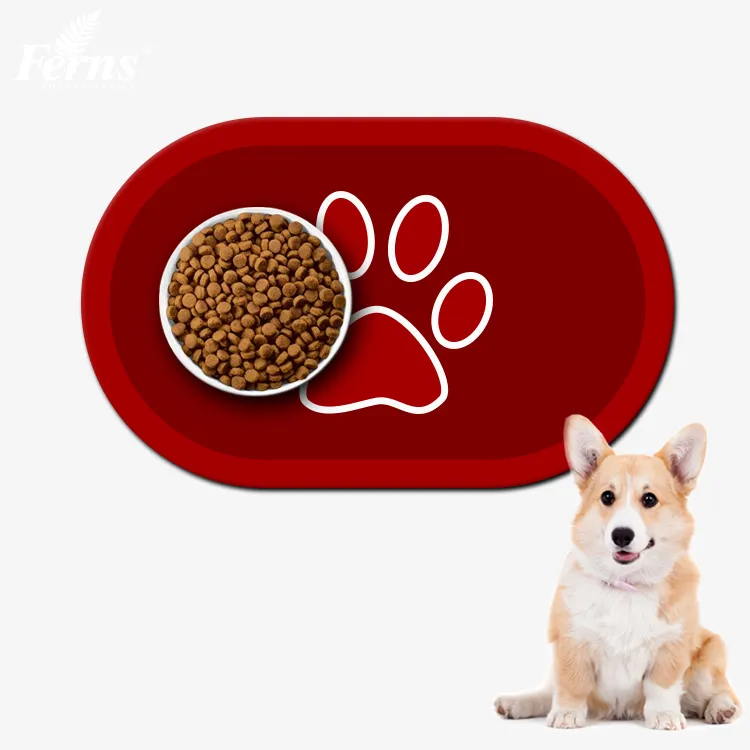 Stop Food Spills and Water Bowl Messes on Floor Non-Slip Pet Food Mat Dog Mat