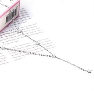 Collar de Acero Inoxidable con Colgante en Forma de Estrella, Chapado en Oro PVD de 18k, Estilo Minimalista, Cadena Larga, para Mujer, Venta al Por Mayor - Product Image 6