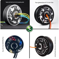Moteur de moyeu QS 4ème génération 12 pouces 3000W sans balais 72V CC en alliage d'aluminium avec double frein à disque version écoénergétique